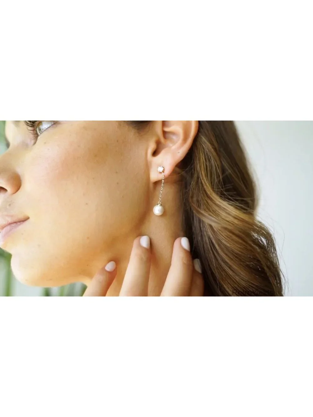 14K Gold Plated Pearl Drop Dangle Earrings, Hypoallergenic 925 Sterling Silver